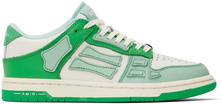 Green & Off-White Skel-Top Sneakers