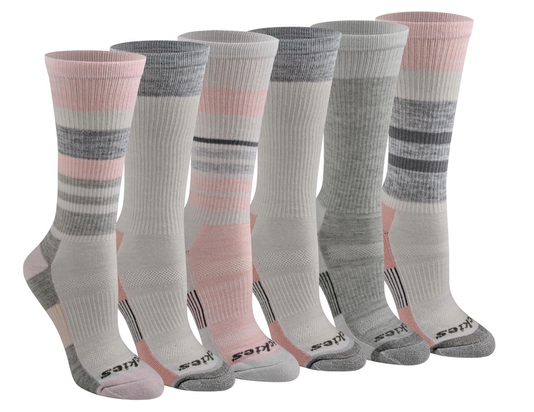 Dickies Women's Dri-tech Fashion Moisture Control Crew Socks, Available in S-XL (5, 6, 12 Pairs)