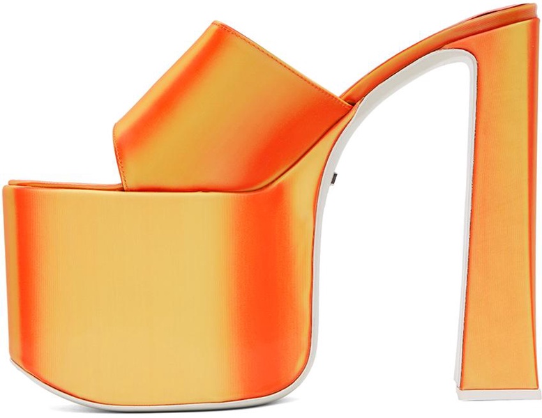 Orange Holographics Heeled Sandals