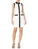 Tommy Hilfiger Women's Sleeveless Collar Knee-length Sheath Scuba Crepe Dress