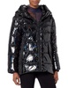 DKNY Women's Snap-Side Glossy Puffer Outerwear Jacket