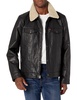 Levi's Men's Faux Leather Sherpa Trucker Jacket, Black/Quilted Lining, X-Large