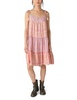 Lucky Brand Women's Mixed Print Tie Sleeve Tiered Dress