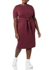 Amazon Essentials Women's Supersoft Terry Short-Sleeve Crewneck Tie-Front Midi Dress (Previously Daily Ritual)