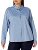 Dickies womens Long Sleeve Stretch Poplin Work Shirt - Plus