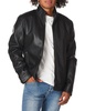 Cole Haan Signature Men's Zip Front Faux Leather Moto Jacket