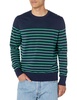 Brooks Brothers Men's Nautical Stripe Terry Crew Neck Sweater