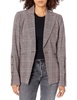 Ramy Brook womens Colton Sequin Plaid Blazer, Mulberry Combo, Two US