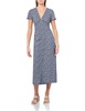 Lucky Brand Women's Printed Button Front Midi Dress