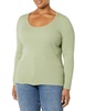 Amazon Essentials Womens Fine Gauge Stretch Scoop Neck Long-Sleeve Sweater (Available in Plus Size)