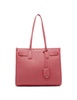 Anne Klein Large Structured Tote with Luggage tag, Ocean Coral