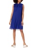 DKNY Women's Sleeveless Tie Neck Pleated Dress