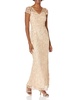 Adrianna Papell Women's Metallic Embroidery Gown