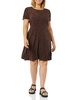 Amazon Essentials Women's Gathered Short Sleeve Crew Neck A-line Dress (Available in Plus Size)