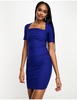 Vesper Tall bodycon square neck mini dress in cobalt blue