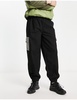 New Look contrast cargos in black