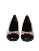 Pump Cap-toe In Leather With Bow