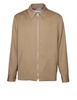 Wool Jacket With Zip Desert Color