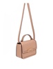 Tote handbag in biscuit-coloured leather