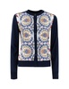 Printed silk and cotton-blend cardigan