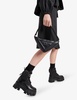 Monolith pouch-embellished platform-sole leather boots