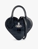 Josephine Heart crocodile-embossed leather crossbody bag