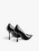 Ixia tonal-stitching leather heeled courts