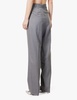 Straight-leg high-rise wool-flannel trousers