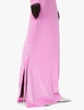 Asymmetric long-sleeve stretch-velour maxi dress