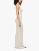 Cowl-neck backless cotton-blend maxi dress