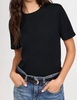 cotton cashmere t-shirt in black