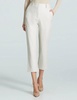 women's faux leather trouser in ivory