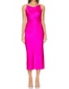 shaelyn silk dress in hot pink