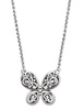 contempo butterfly necklace in silver