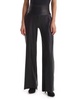 faux leather wide leg pant in black