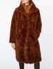 hooded fur coat