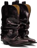 Black & Pink Low Rider Cowboy Boots