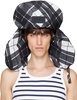 Black & White Nylon Chapka Printed Tartan Aviator Hat