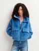 Essentiel Antwerp - Genz Faux Fur Jacket - Blue