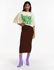 Brown Equip Knitted Skirt