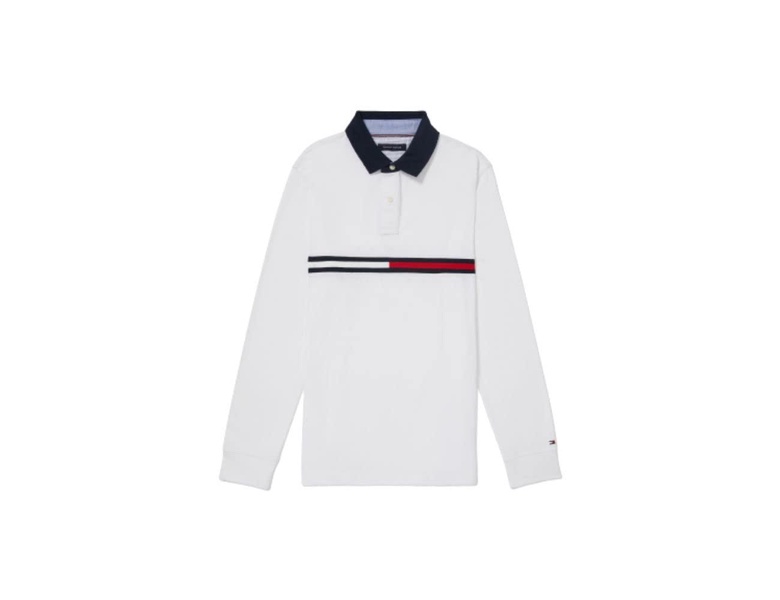 Tommy Hilfiger Men's Adaptive Long Sleeve Polo Shirt With Magnetic Buttons Custom Fit