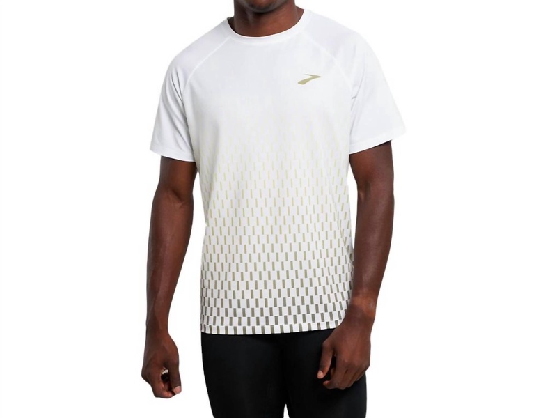 atmosphere short sleeve 2.0 shirt in white/interval gradient