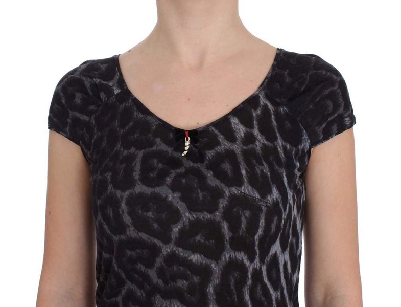 Cavalli  Women Dark  Leopard Modal  Blouse Top