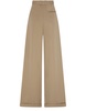 Pleated cotton and silk pants