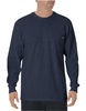 Dickies Men's Long Sleeve Heavyweight Crew Neck T-Shirt, Dark Navy