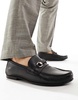 Walk London Luigi Rope Loafers In Black Leather