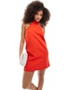 Mango halter neck dress in red