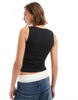 Cotton On tank top with ruching in black