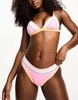 River Island stitch detail bikini bottom in pink