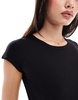 Cotton On cap sleeve crop top in black